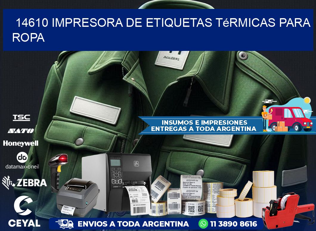 14610 impresora de etiquetas térmicas para ropa