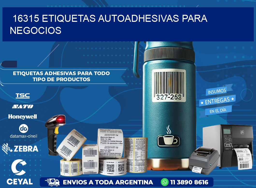 16315 etiquetas autoadhesivas para negocios