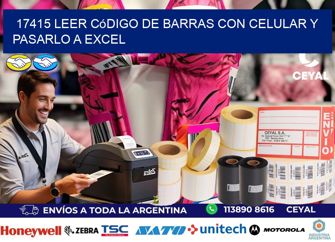 17415 Leer código de barras con celular y pasarlo a Excel
