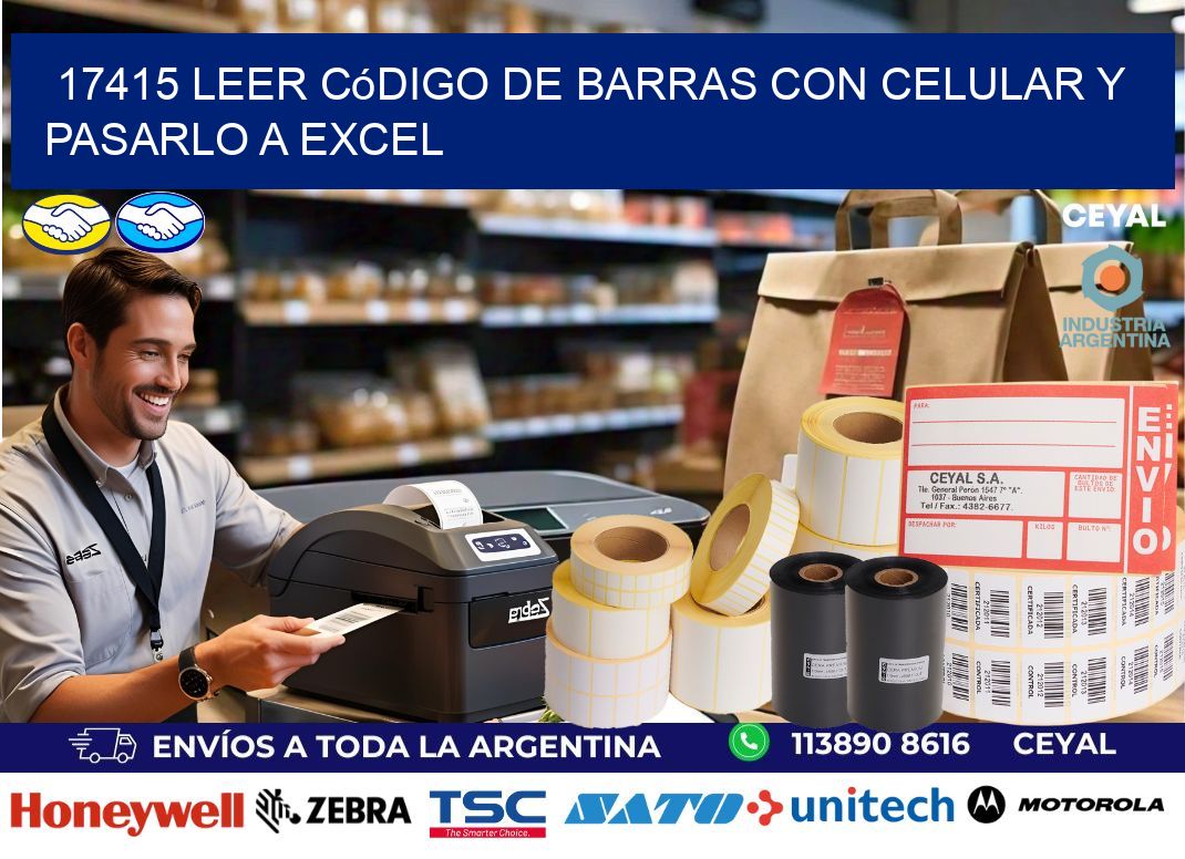 17415 Leer código de barras con celular y pasarlo a Excel