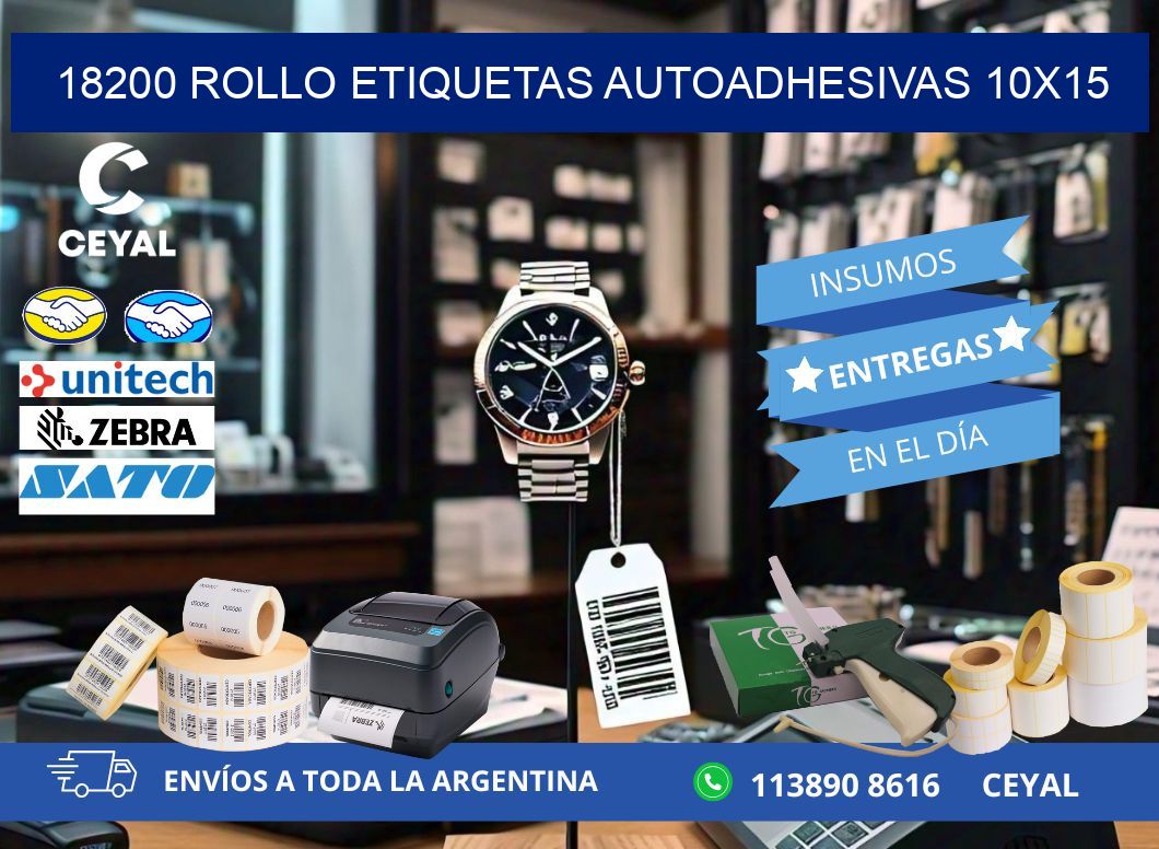 18200 Rollo Etiquetas autoadhesivas 10x15