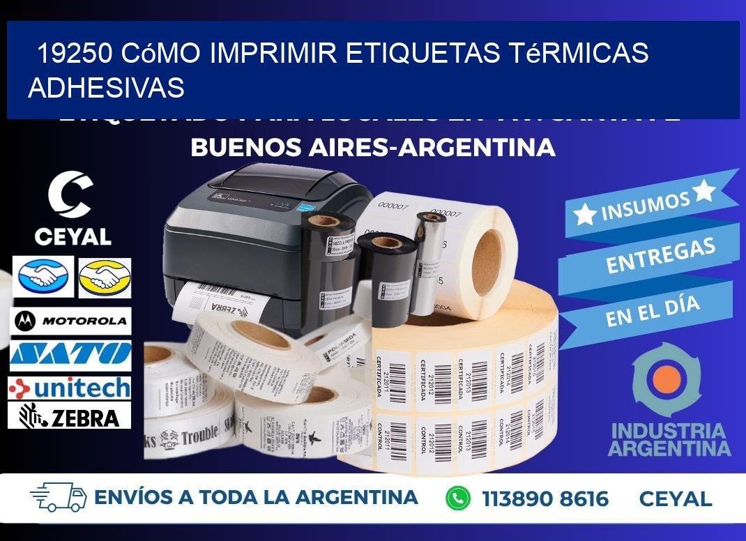 19250 cómo imprimir etiquetas térmicas adhesivas