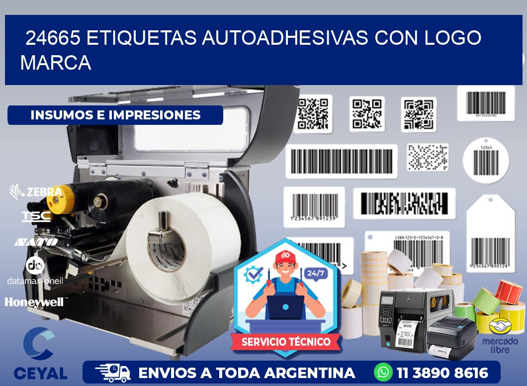 24665 etiquetas autoadhesivas con logo marca