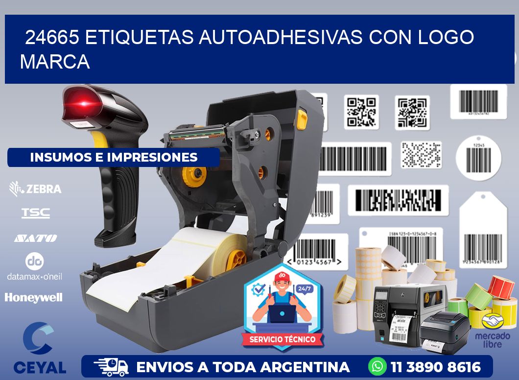 24665 etiquetas autoadhesivas con logo marca