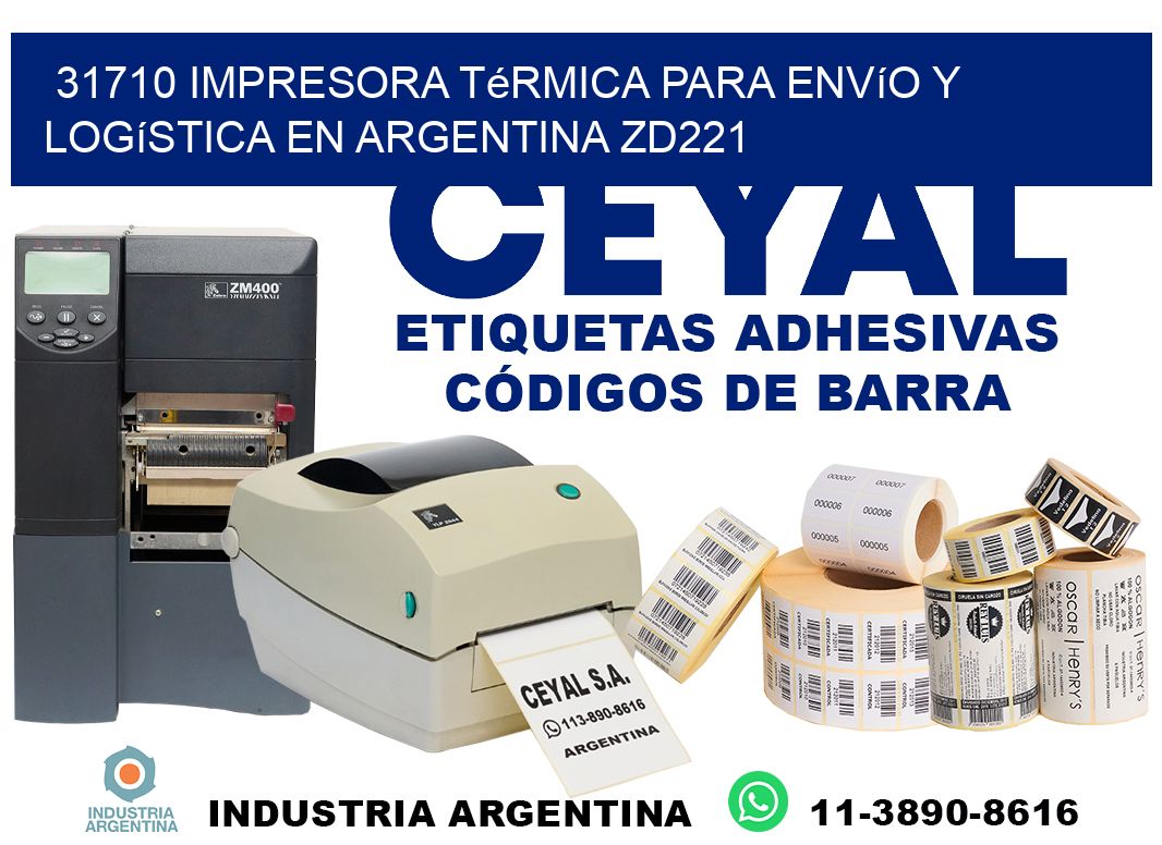 31710 impresora térmica para envío y logística en Argentina ZD221