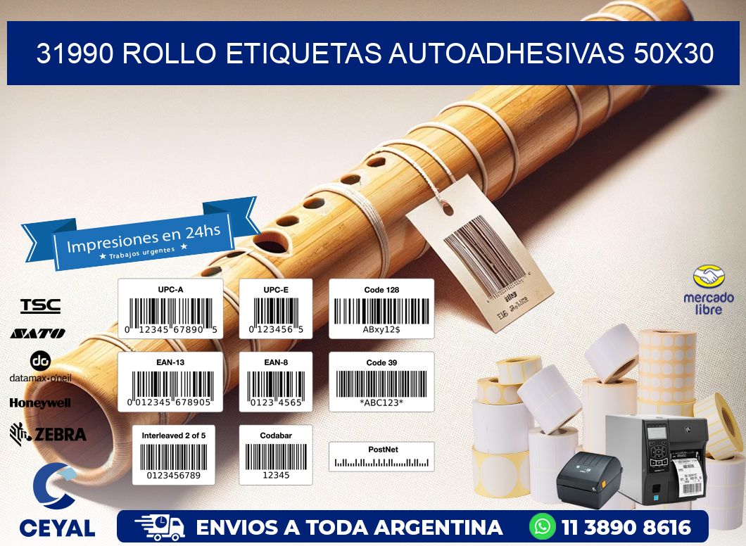 31990 Rollo Etiquetas autoadhesivas 50x30