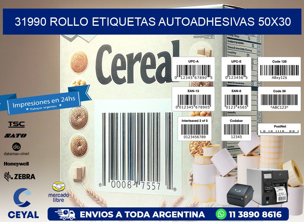 31990 Rollo Etiquetas autoadhesivas 50x30