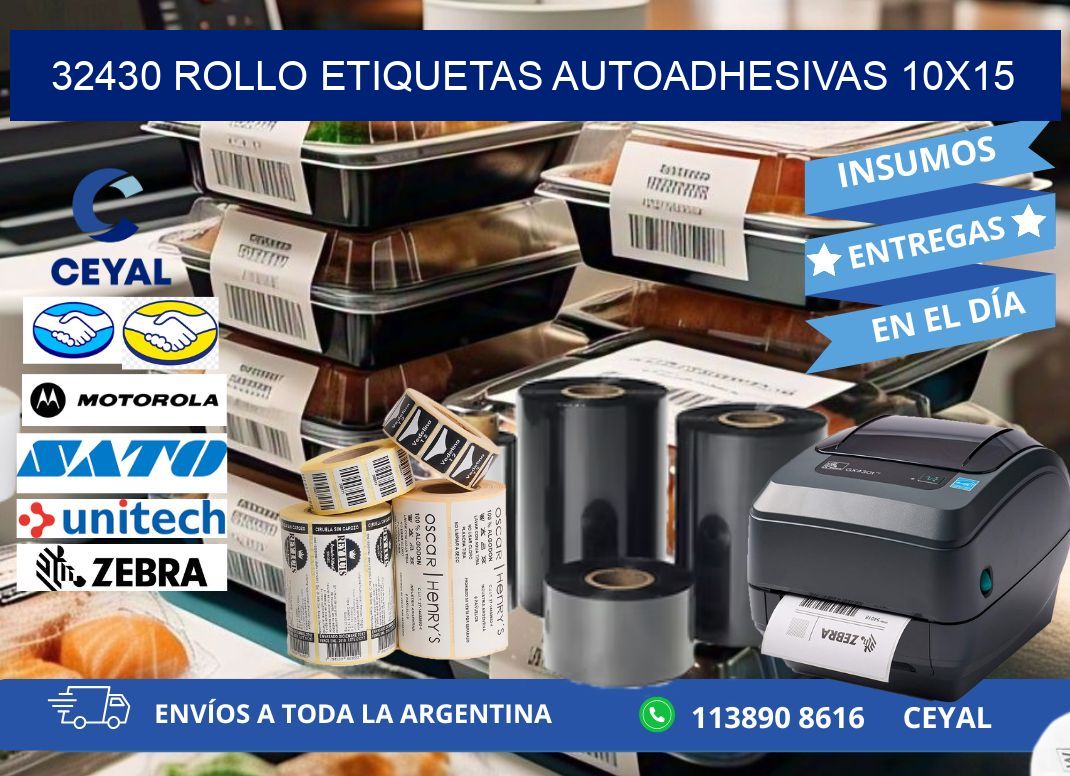 32430 Rollo Etiquetas autoadhesivas 10x15