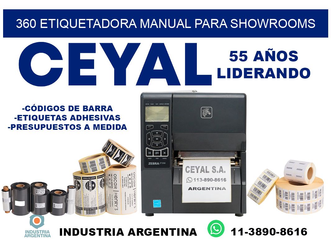 360 etiquetadora manual para showrooms