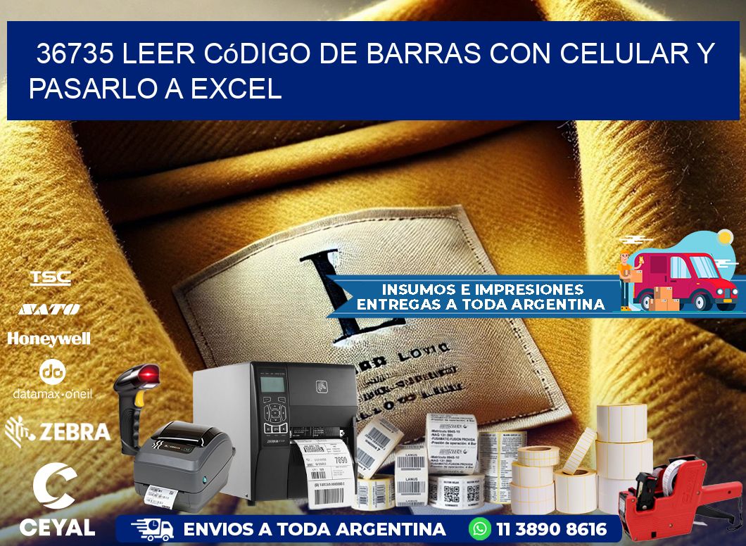 36735 Leer código de barras con celular y pasarlo a Excel