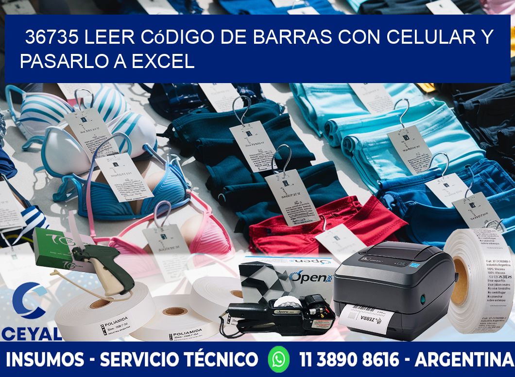36735 Leer código de barras con celular y pasarlo a Excel