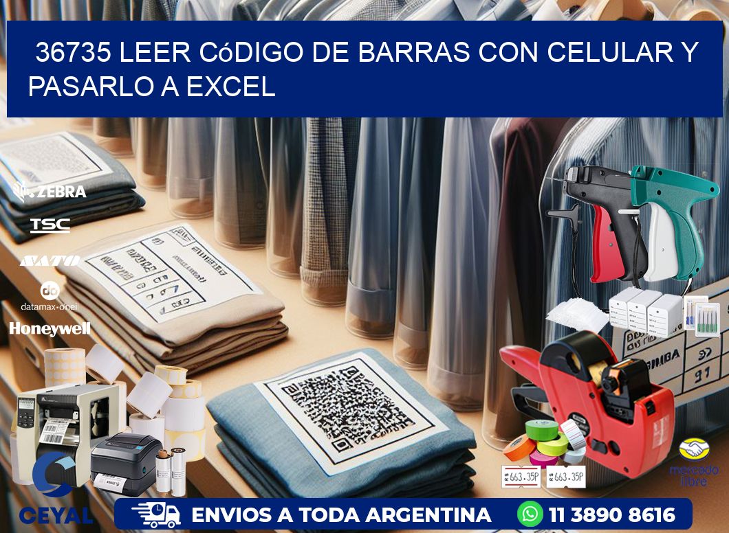36735 Leer código de barras con celular y pasarlo a Excel