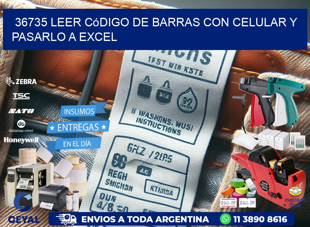 36735 Leer código de barras con celular y pasarlo a Excel