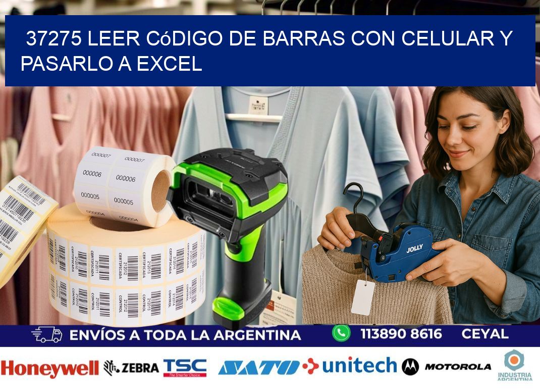 37275 Leer código de barras con celular y pasarlo a Excel