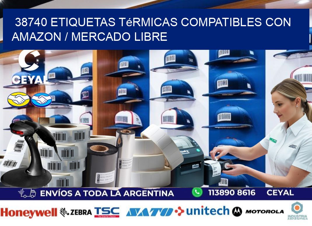 38740 etiquetas térmicas compatibles con Amazon / Mercado Libre