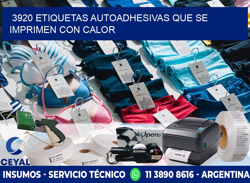 3920 etiquetas autoadhesivas que se imprimen con calor