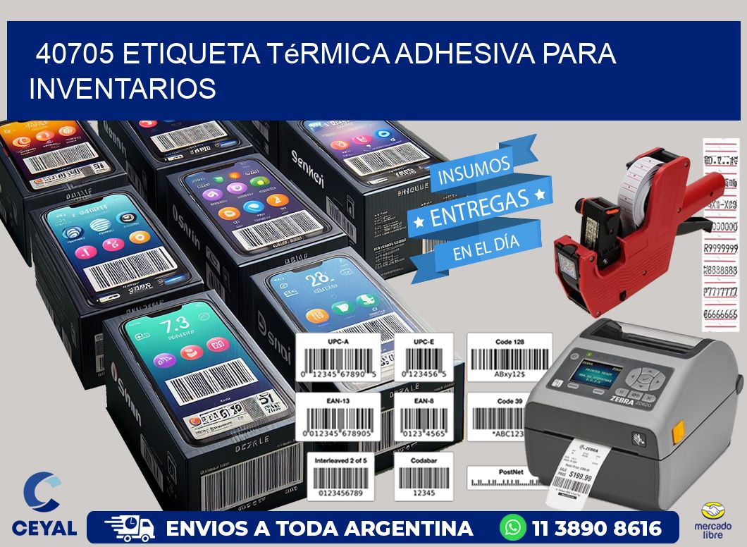 40705 Etiqueta térmica adhesiva para Inventarios