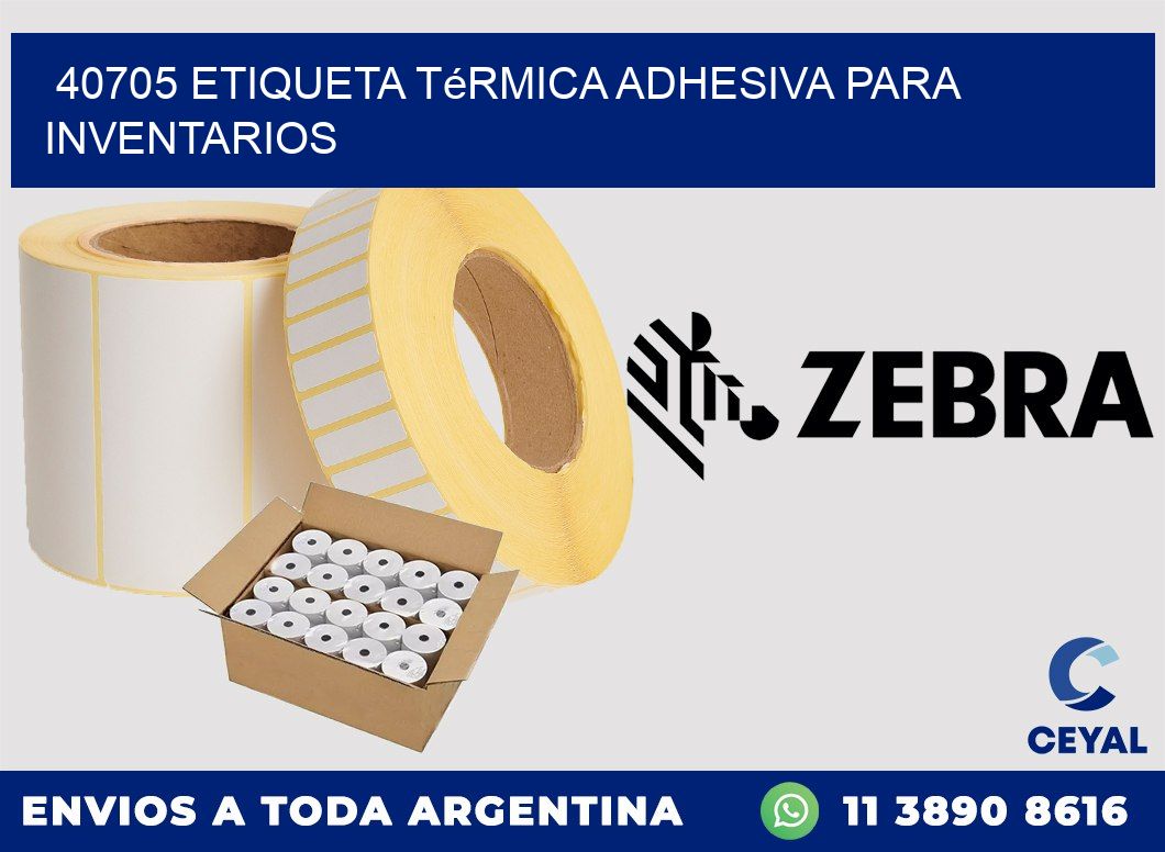 40705 Etiqueta térmica adhesiva para Inventarios