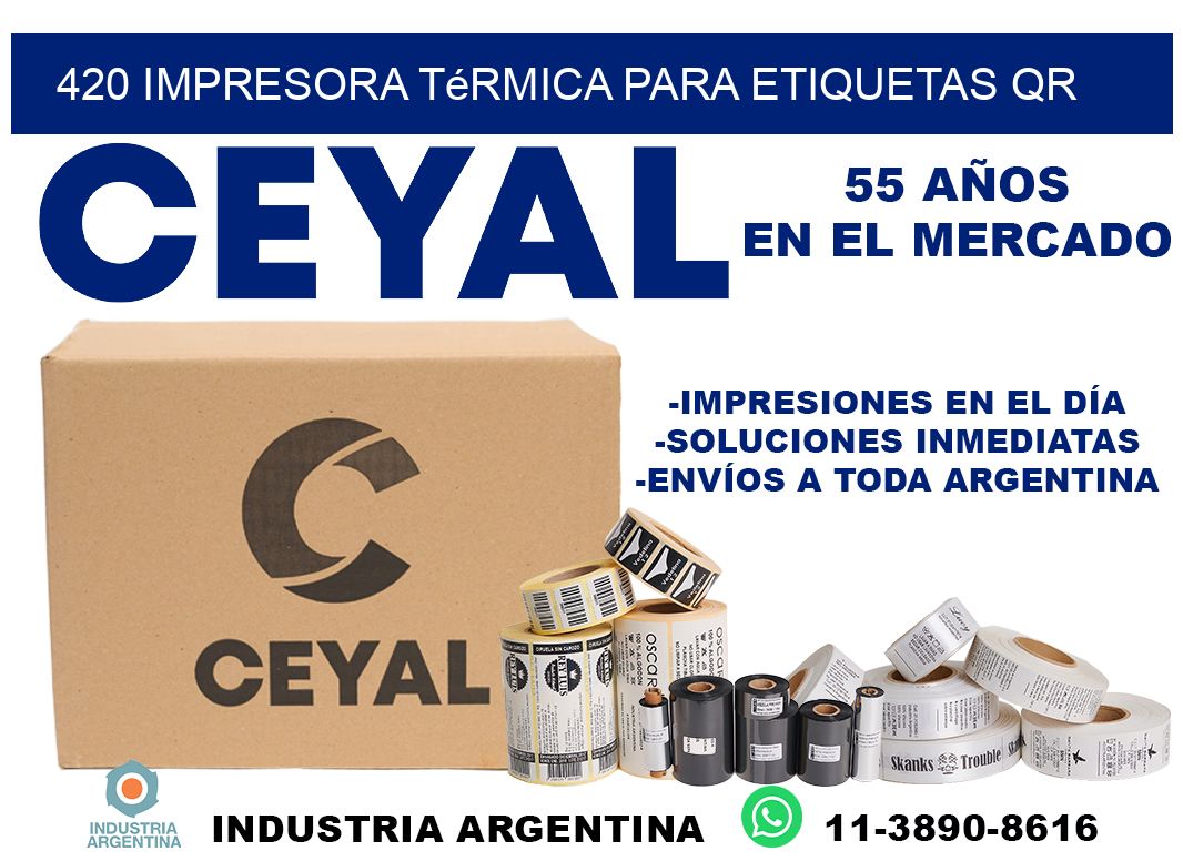 420 impresora térmica para etiquetas QR