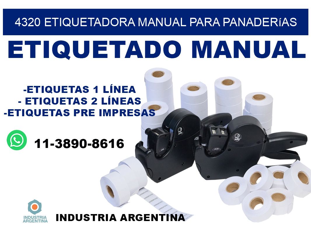 4320 etiquetadora manual para panaderías