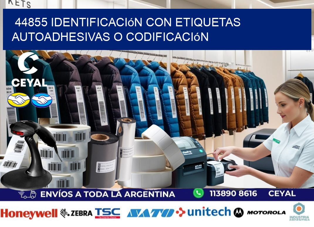 44855 identificación con etiquetas autoadhesivas o codificación