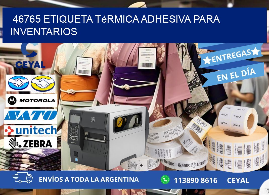 46765 Etiqueta térmica adhesiva para Inventarios