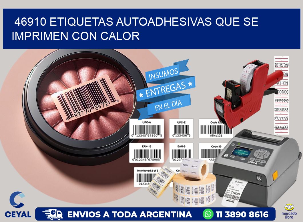 46910 etiquetas autoadhesivas que se imprimen con calor