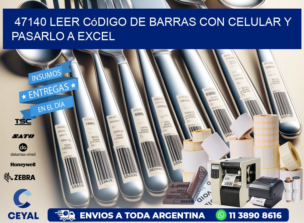 47140 Leer código de barras con celular y pasarlo a Excel