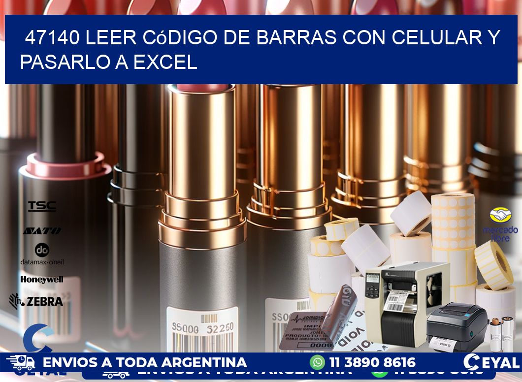 47140 Leer código de barras con celular y pasarlo a Excel