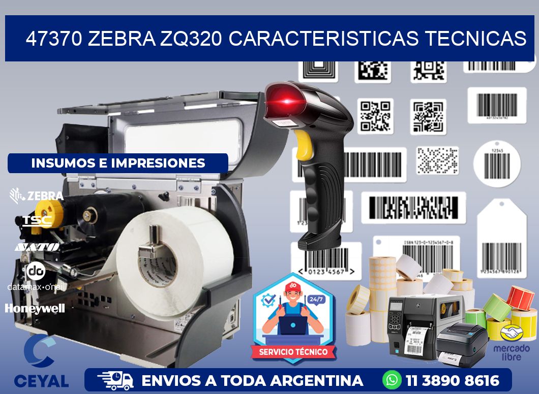 47370 zebra zq320 caracteristicas tecnicas