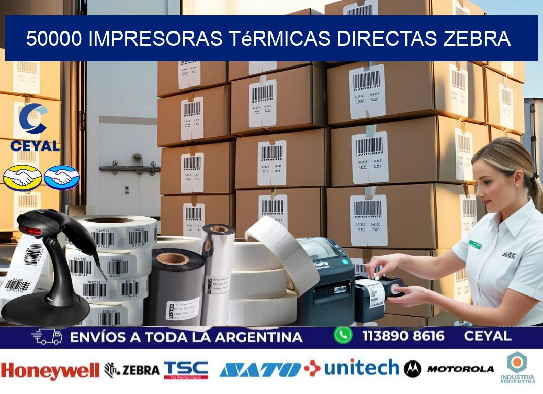 50000 impresoras térmicas directas zebra