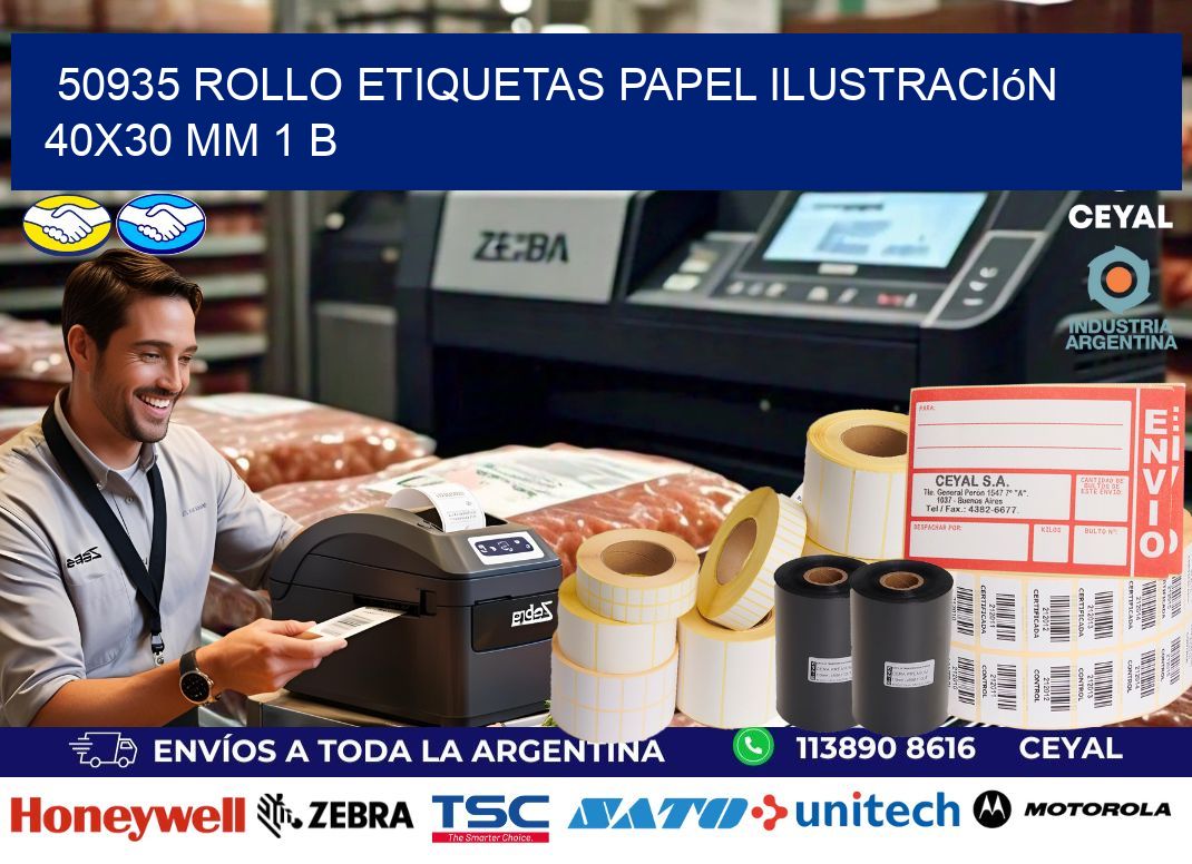 50935 Rollo Etiquetas Papel Ilustración 40x30 Mm 1 B