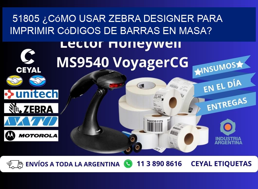 51805 ¿Cómo usar Zebra Designer para imprimir códigos de barras en masa?