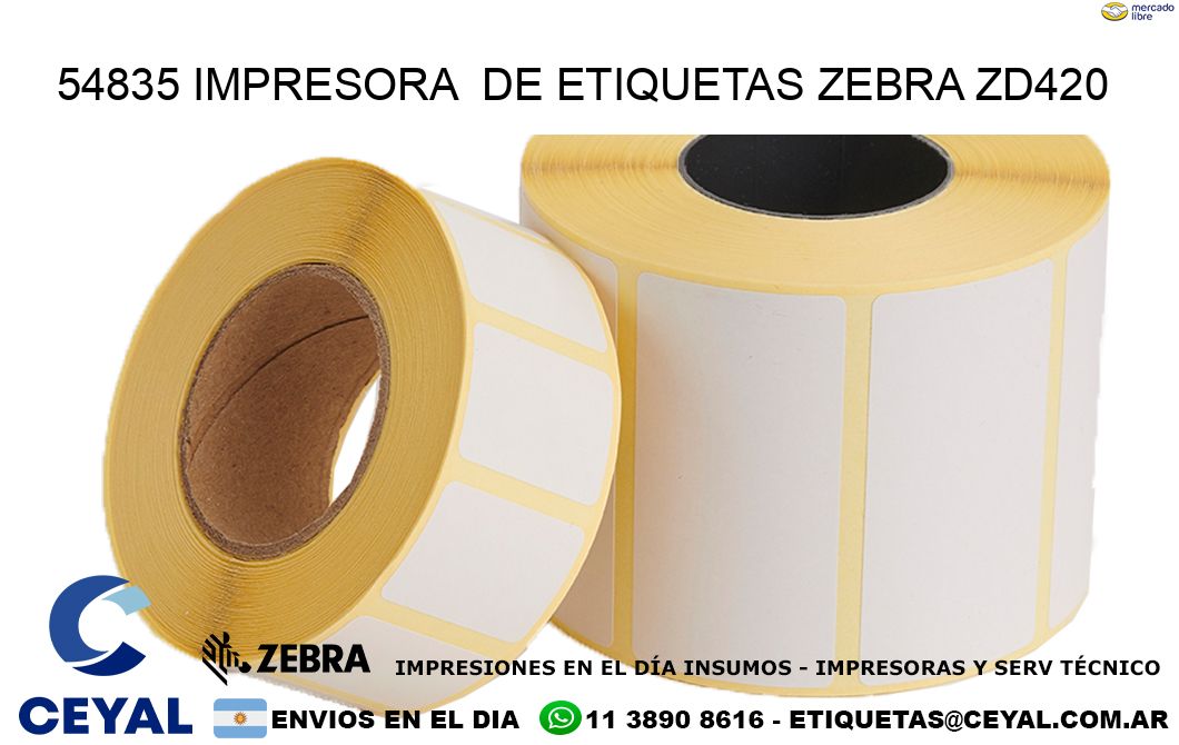 54835 impresora  de etiquetas Zebra ZD420