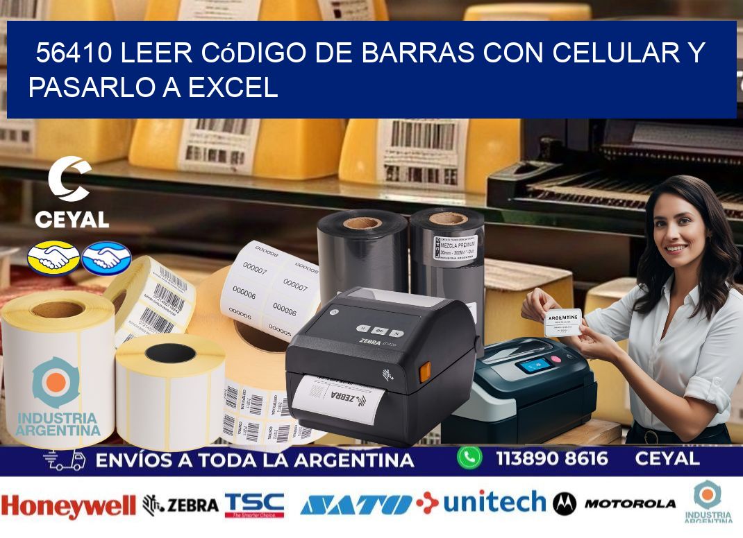 56410 Leer código de barras con celular y pasarlo a Excel