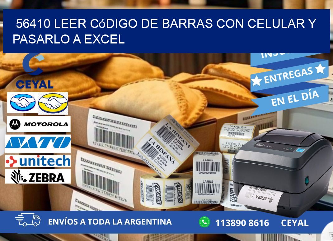 56410 Leer código de barras con celular y pasarlo a Excel