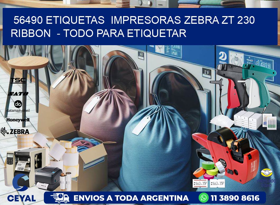 56490 etiquetas  impresoras zebra zt 230 ribbon  - Todo para Etiquetar