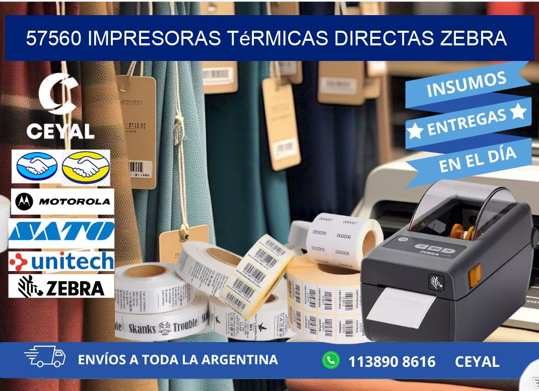 57560 impresoras térmicas directas zebra