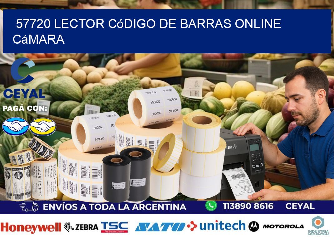 57720 Lector código de barras online cámara