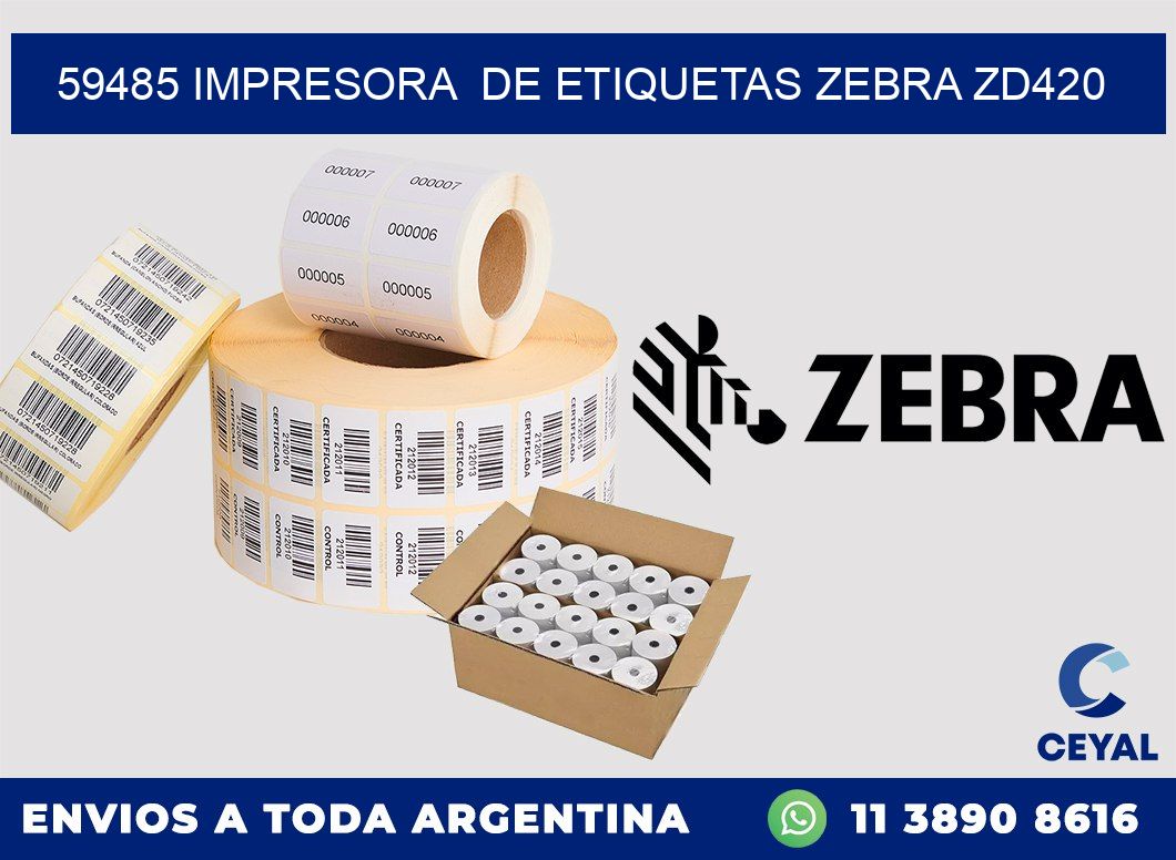 59485 impresora de etiquetas Zebra ZD420