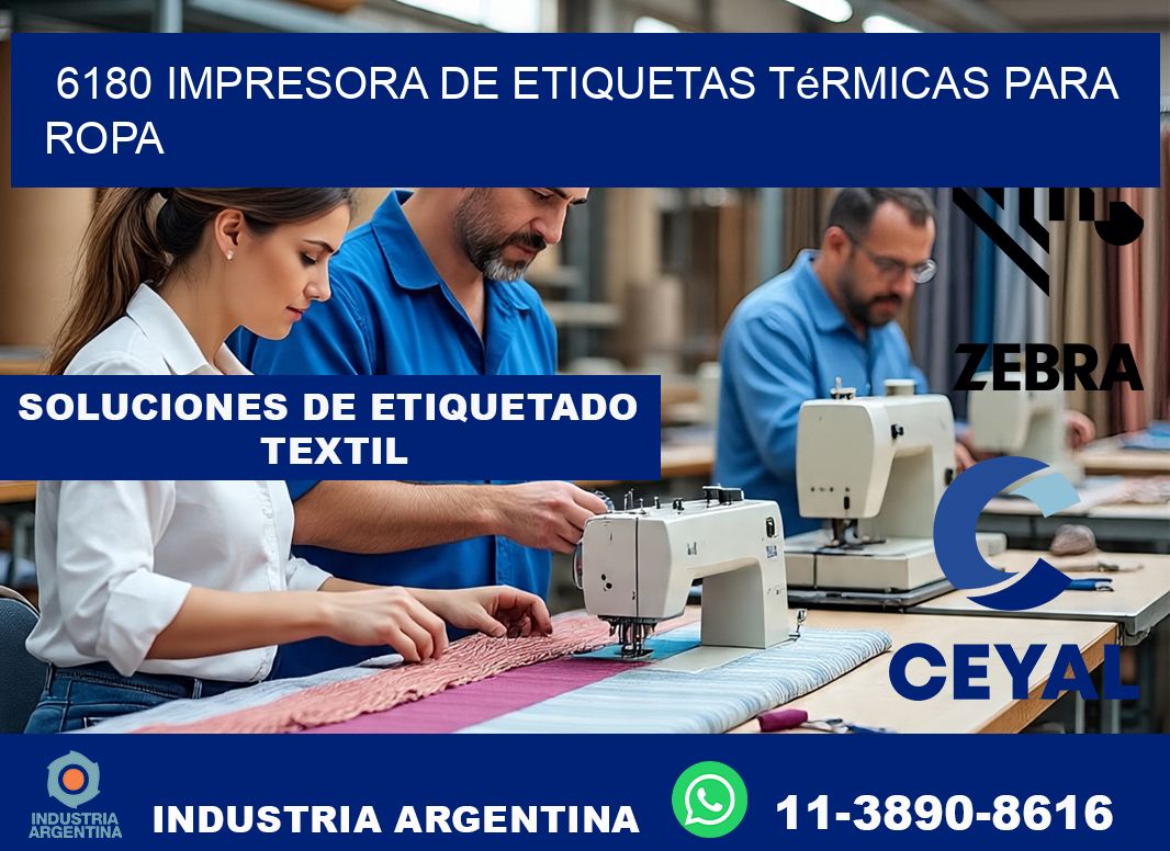 6180 impresora de etiquetas térmicas para ropa