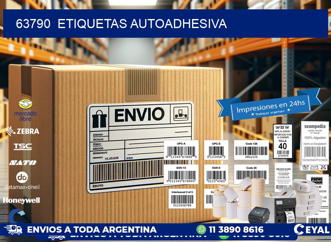 63790  etiquetas autoadhesiva