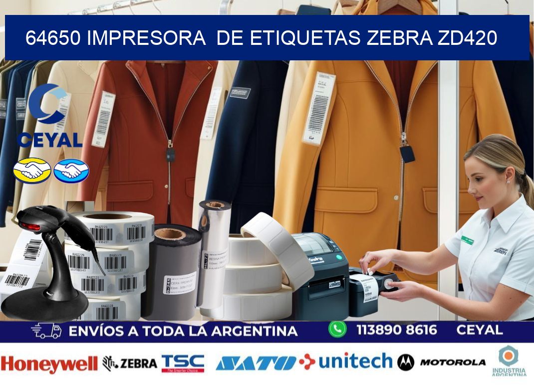 64650 impresora  de etiquetas Zebra ZD420