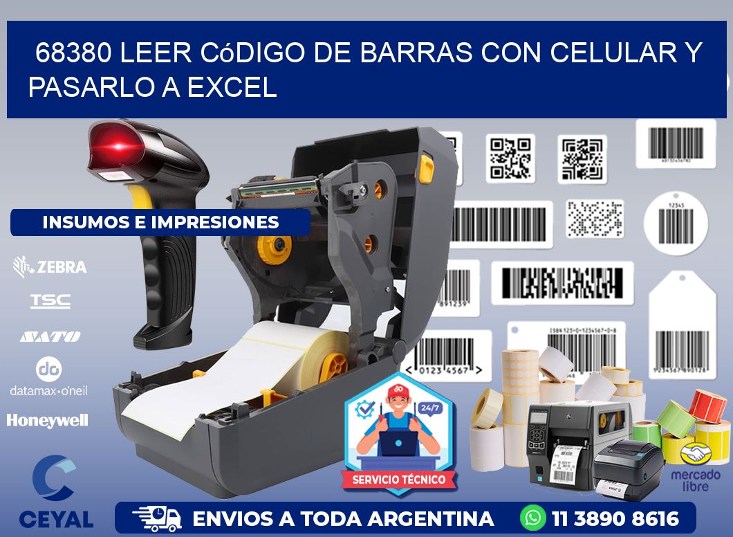 68380 Leer código de barras con celular y pasarlo a Excel