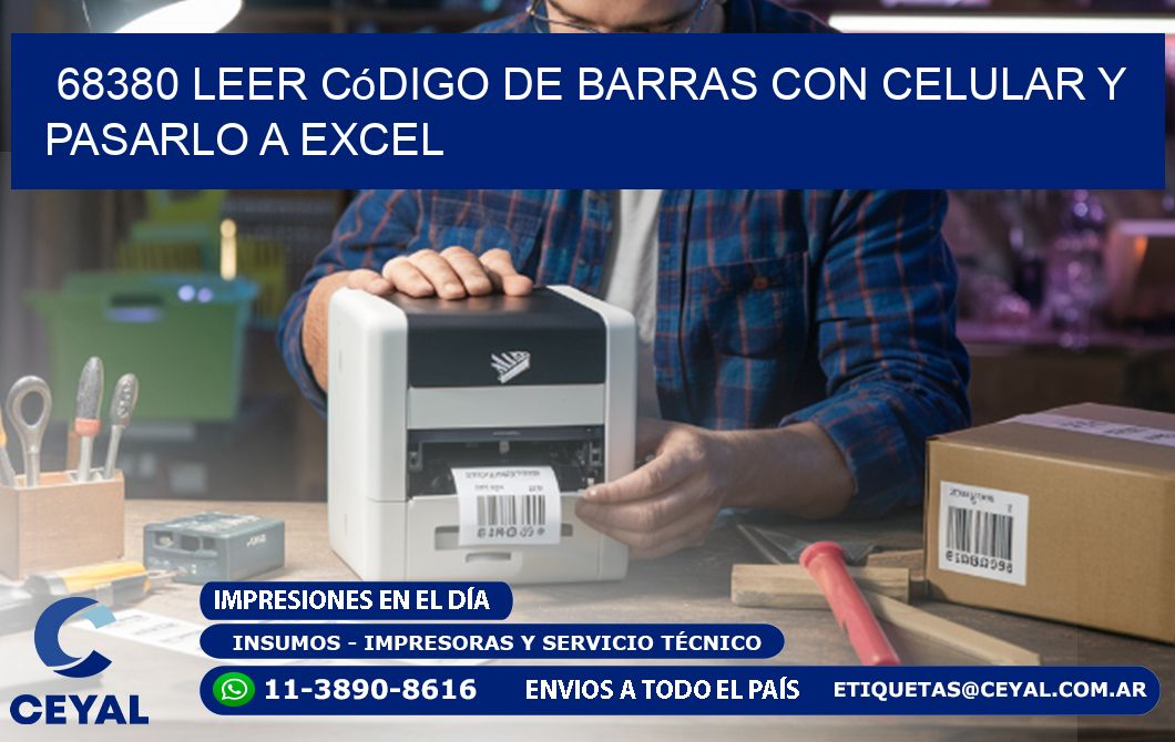 68380 Leer código de barras con celular y pasarlo a Excel
