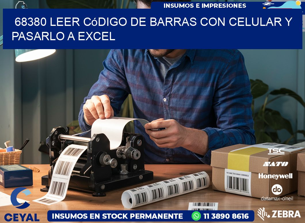 68380 Leer código de barras con celular y pasarlo a Excel