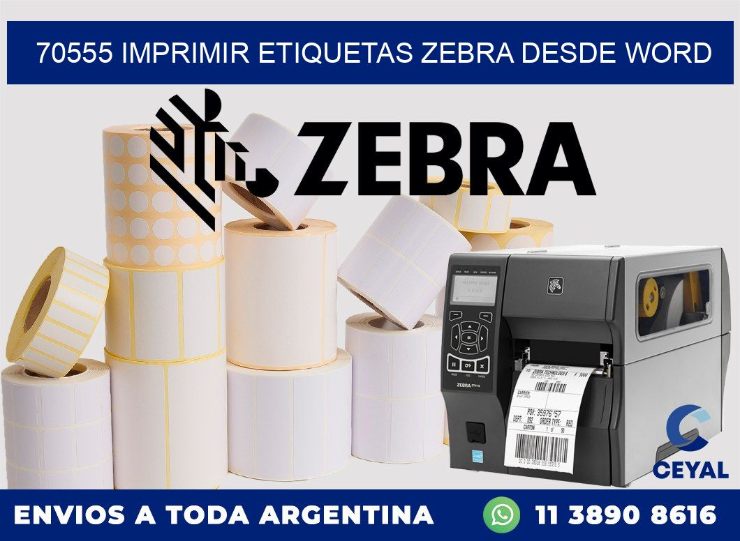 70555 imprimir etiquetas zebra desde word