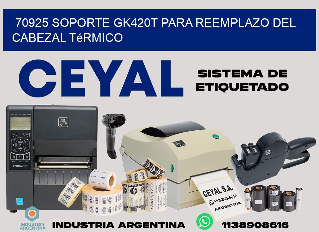 70925 soporte gk420t para reemplazo del cabezal térmico