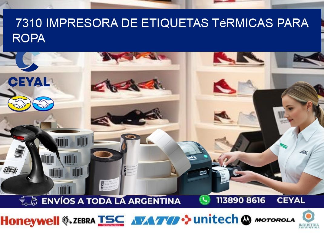 7310 impresora de etiquetas térmicas para ropa