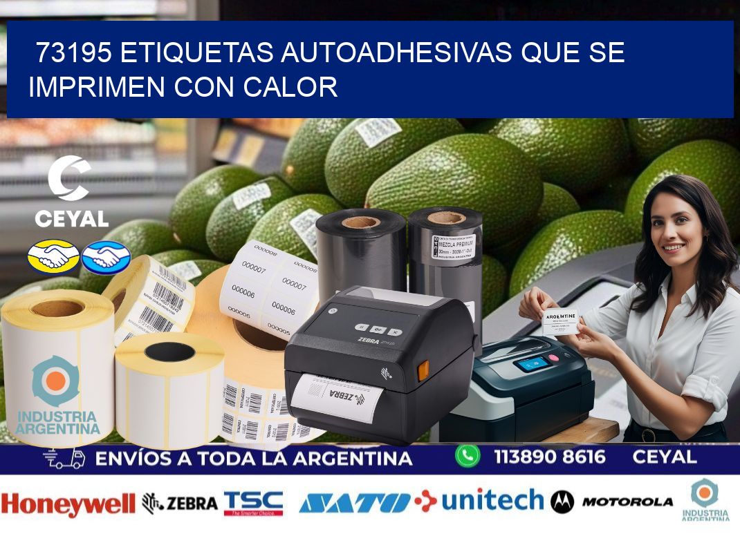 73195 etiquetas autoadhesivas que se imprimen con calor